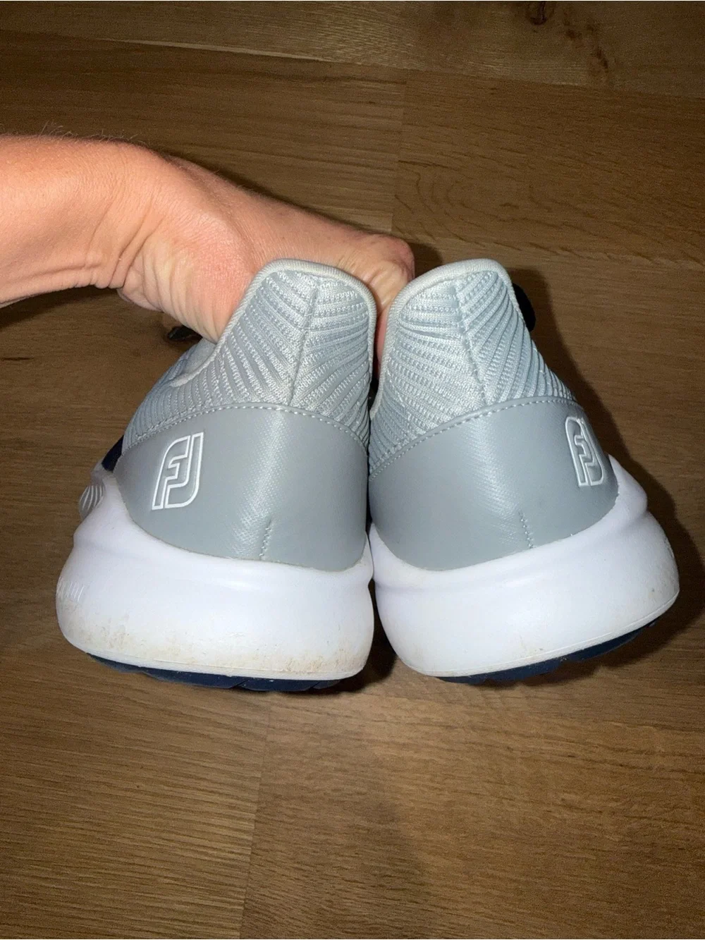 EUC FJ FootJoy Flex Navy blue gray Athletic spikeless golf Shoes men’s size 12
